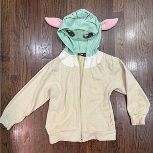 Star Wars Full Zip Hoodie with Yoda Mask/Ears